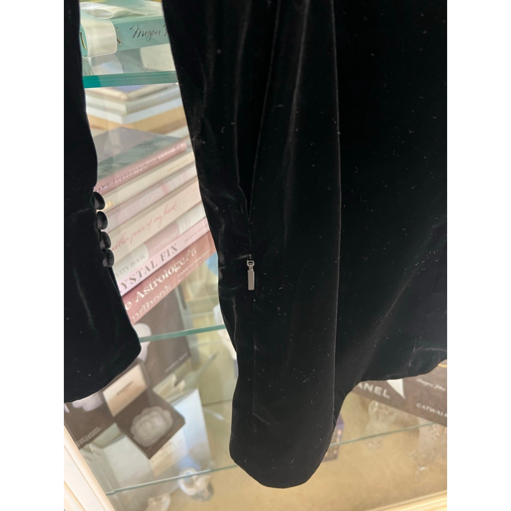 NWT Saint Laurent Black Velvet Mini Dress S - Picture 11 of 15